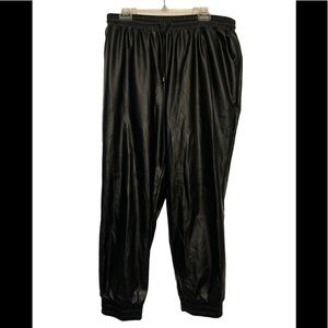 Express Pleather/Vinyl Goth Jogger Pants L